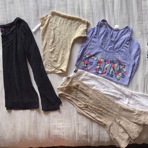 Girls sz 10/12 & sz small tops bundle